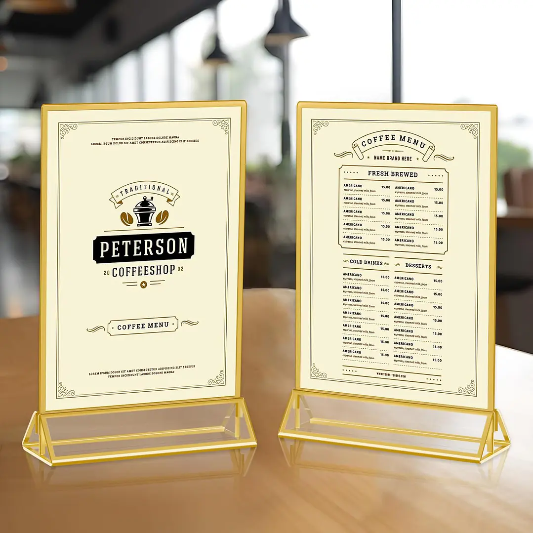 12 Soportes acrílicos para letreros de 5 x 7 pulgadas , mesas, bodas , restaurante 6