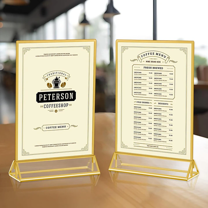 12 Soportes acrílicos para letreros de 5 x 7 pulgadas , mesas, bodas , restaurante 6