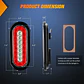 Luces Traseras LED Ovaladas 6” Nilight – Pack 2 Unidades (Rojo/Blanco) – 12V – IP67 - Miniatura 5
