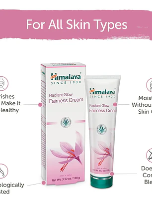 Crema Himalaya Radiant Glow Fairness 100 G Para Manchas Oscuras
