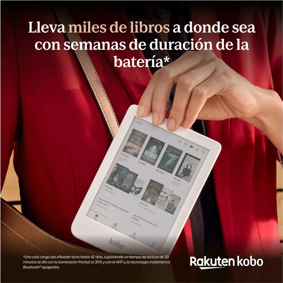 Lector E Reader Kobo Clara Colour Hd 6 Waterproof 16gb Blanco 3