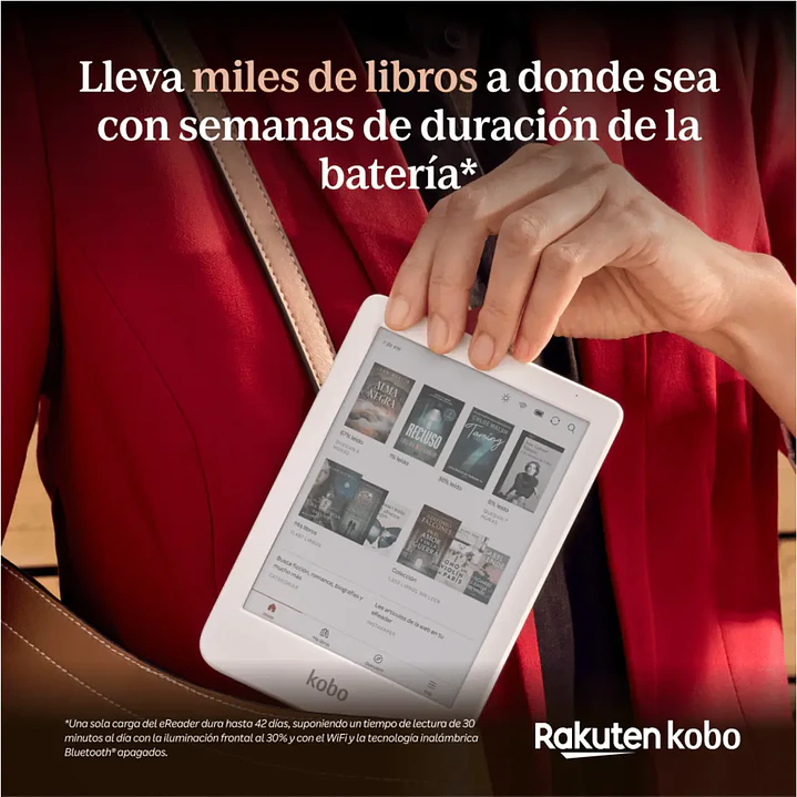 Lector E Reader Kobo Clara Colour Hd 6 Waterproof 16gb Blanco 3