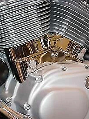 Cubierta de base de cilindro lateral izquierdo cromada para Harley Davidson por V-Twin