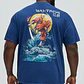 Polera De Manga Corta Wu-Tang Clan Shaolin Style Oversize Azul Marino – Original – Talla L - Miniatura 4