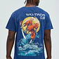Polera De Manga Corta Wu-Tang Clan Shaolin Style Oversize Azul Marino – Original – Talla L - Miniatura 5