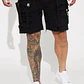 Short Stay On My Mind Relaxed Utility - Negro - Miniatura 2