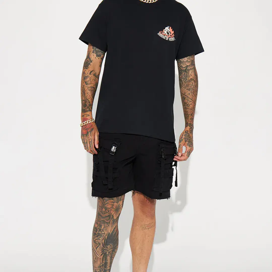 Short Stay On My Mind Relaxed Utility - Negro 3