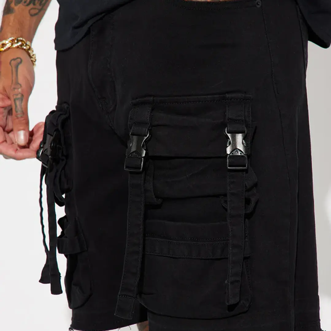Short Stay On My Mind Relaxed Utility - Negro 6