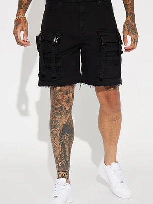 Short Stay On My Mind Relaxed Utility - Negro