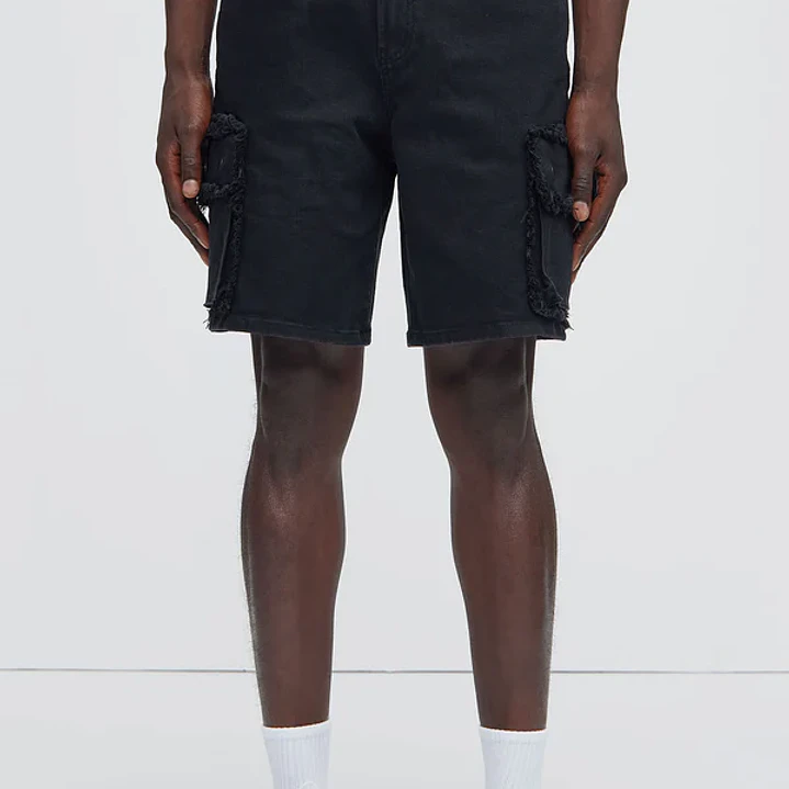 Short Rush Home Denim Cargo - Negro 1