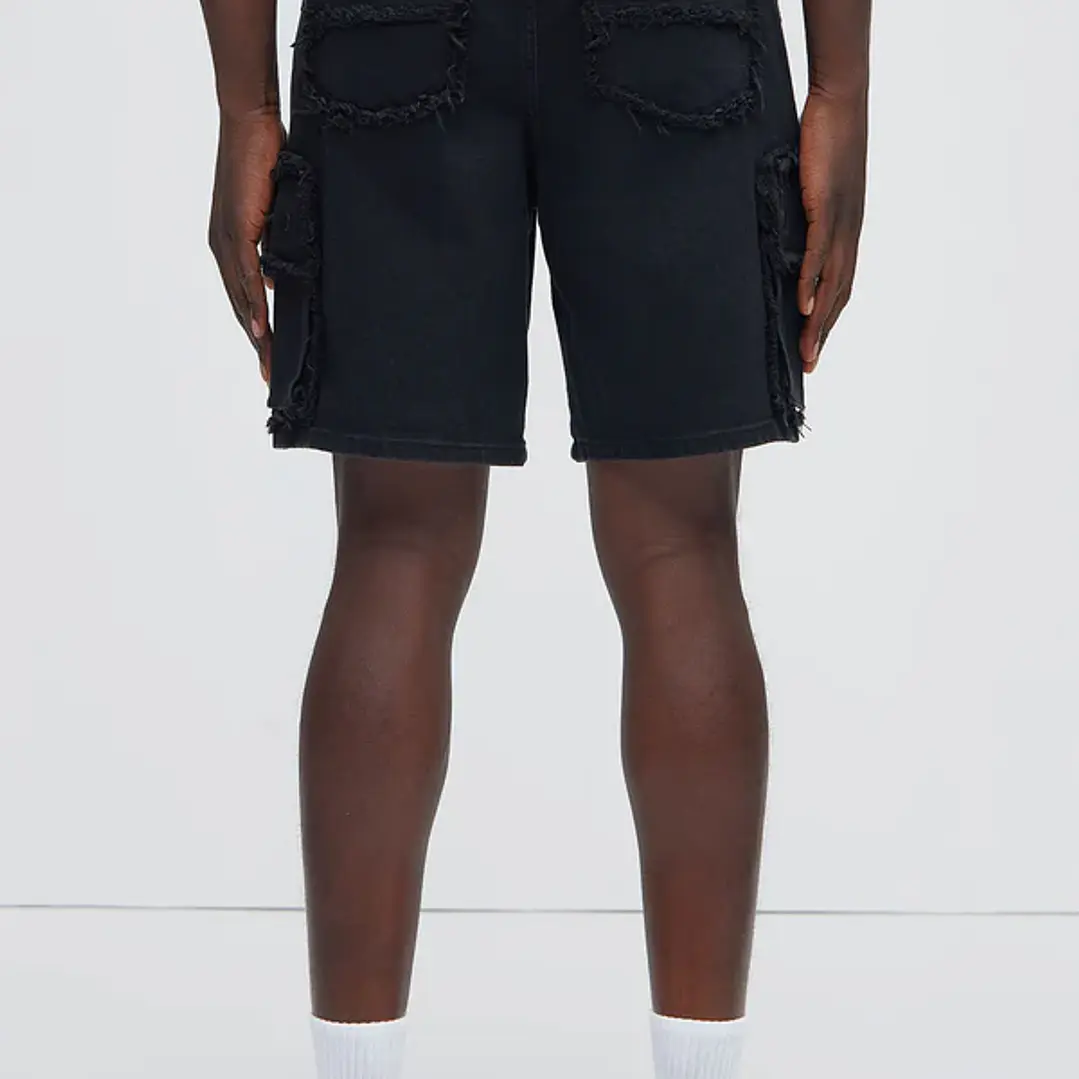 Short Rush Home Denim Cargo - Negro 2