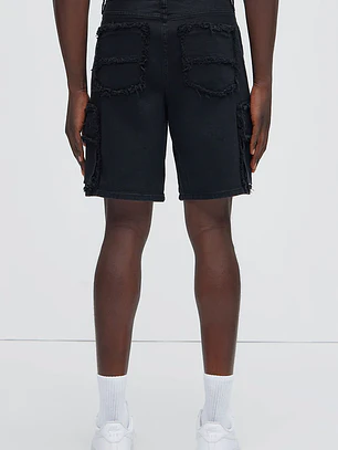 Short Rush Home Denim Cargo - Negro