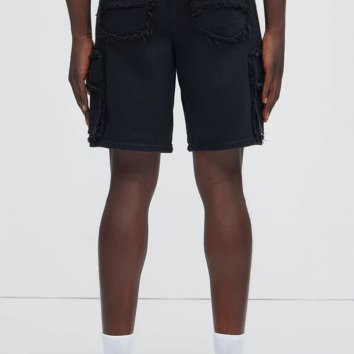 Short Rush Home Denim Cargo - Negro 2