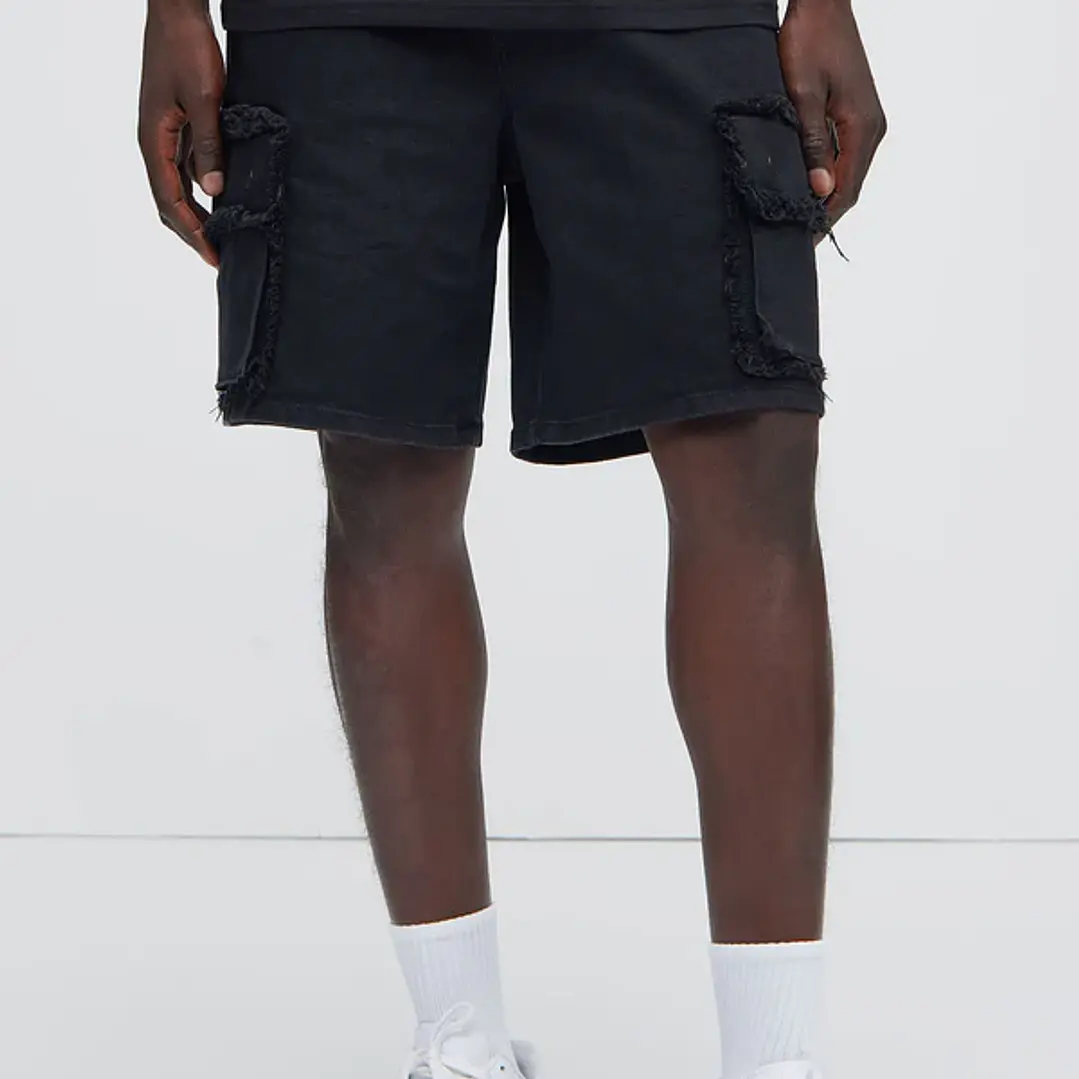 Short Rush Home Denim Cargo - Negro 3