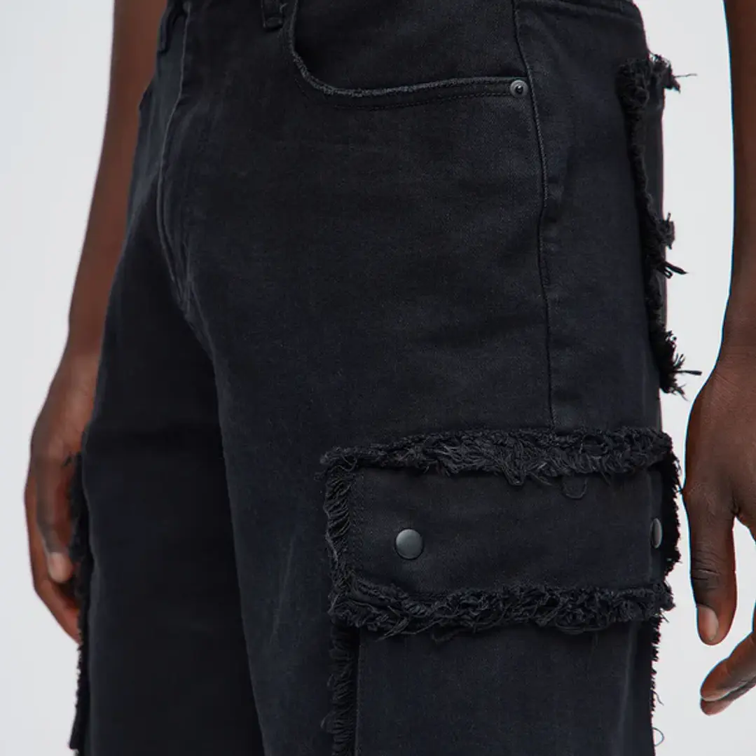 Short Rush Home Denim Cargo - Negro 6