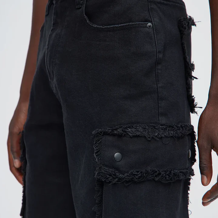 Short Rush Home Denim Cargo - Negro 6