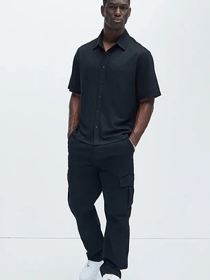 Pantalones Tipo Cargo Kyle Straight - Negro