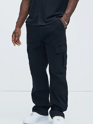 Pantalones Tipo Cargo Kyle Straight - Negro