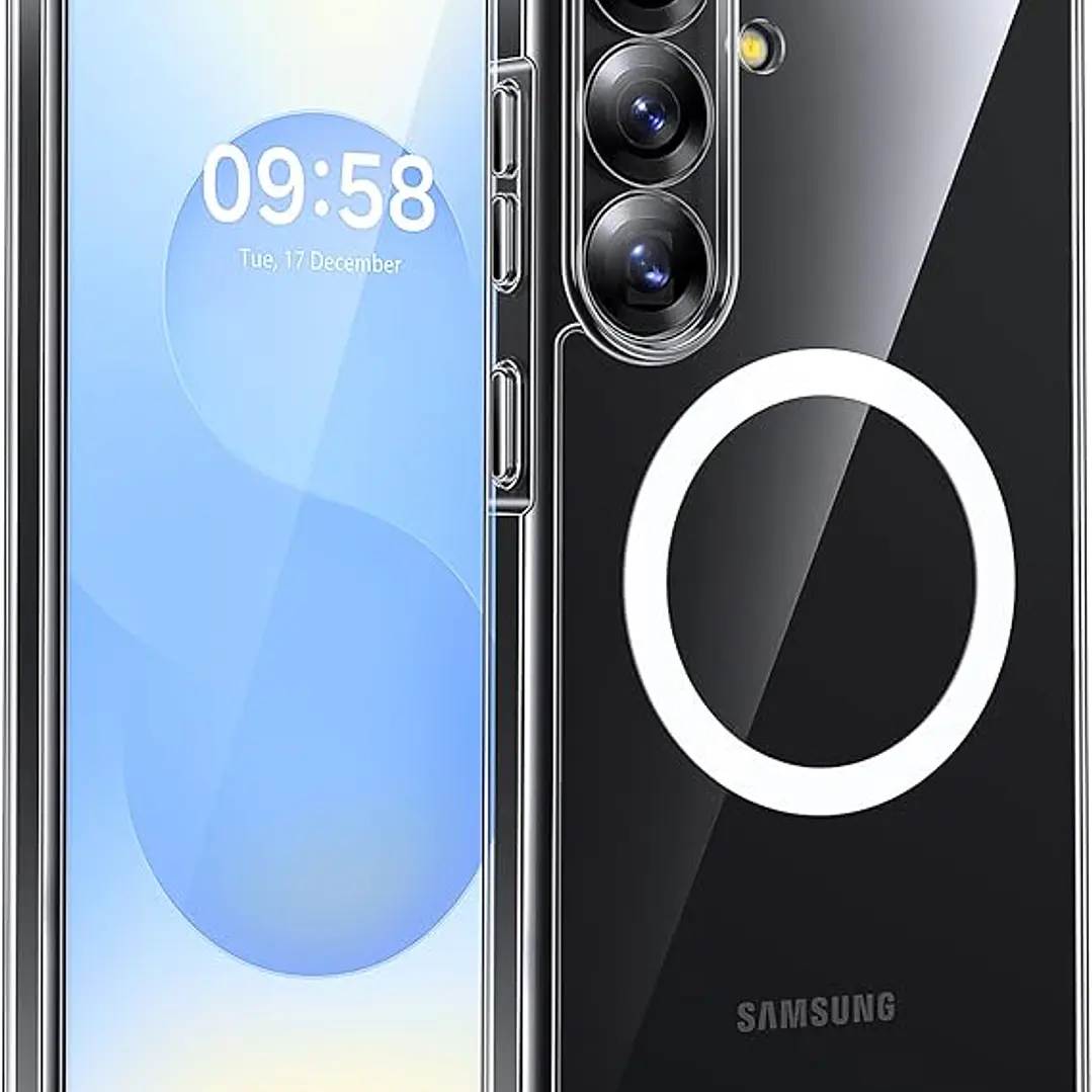Carcasa Magnética Transparente TOCOL para Samsung Galaxy S25 – Protección Reforzada + Compatible MagSafe 1