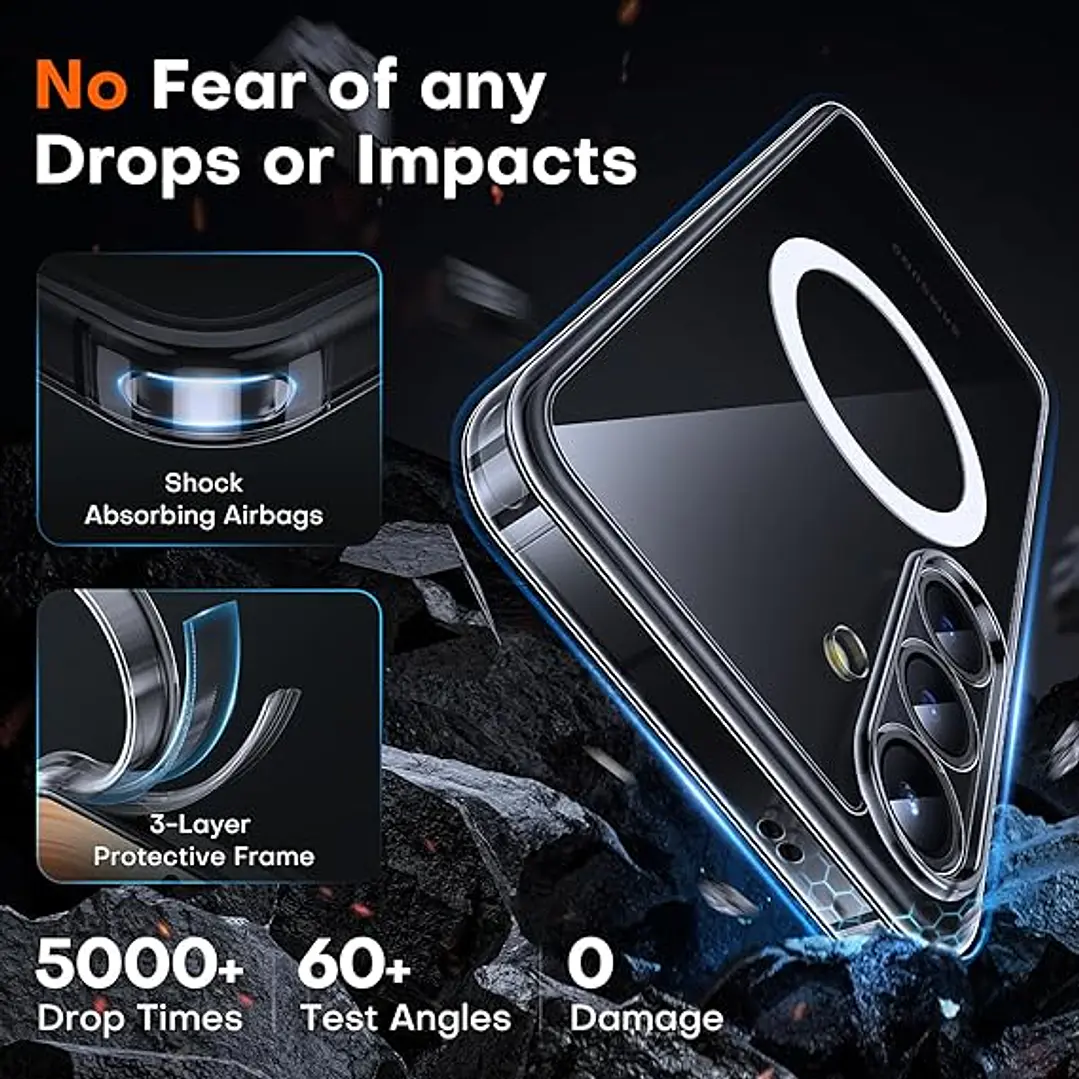 Carcasa Magnética Transparente TOCOL para Samsung Galaxy S25 – Protección Reforzada + Compatible MagSafe 4