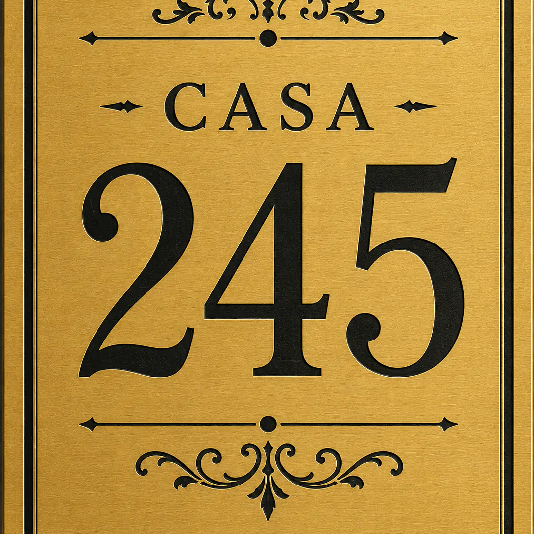 Placa Metálica Decorativa para Número de Casa 20x30 cm personalizable 4