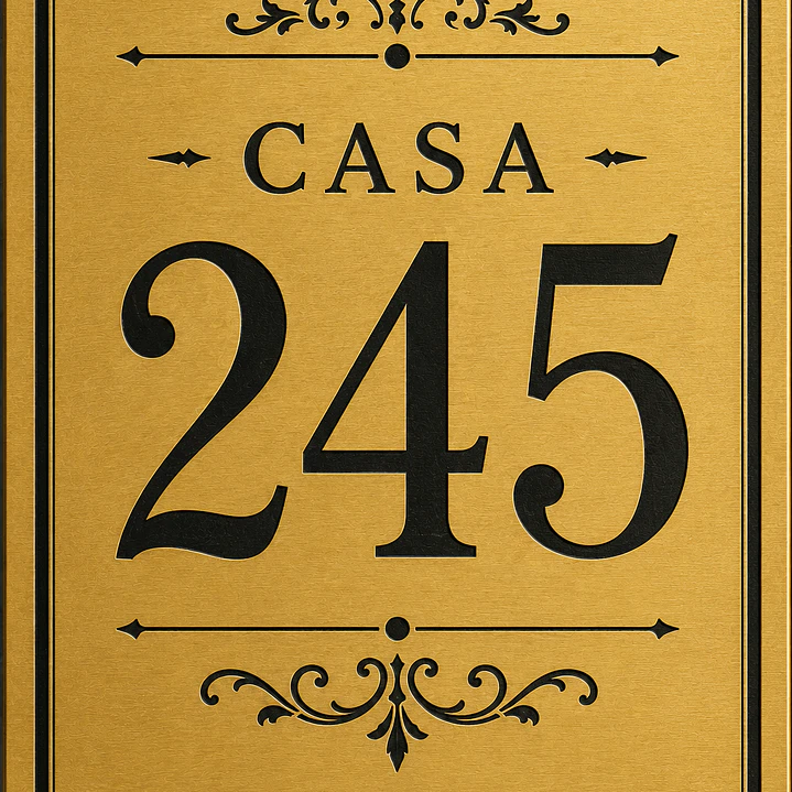 Placa Metálica Decorativa para Número de Casa 20x30 cm personalizable 4