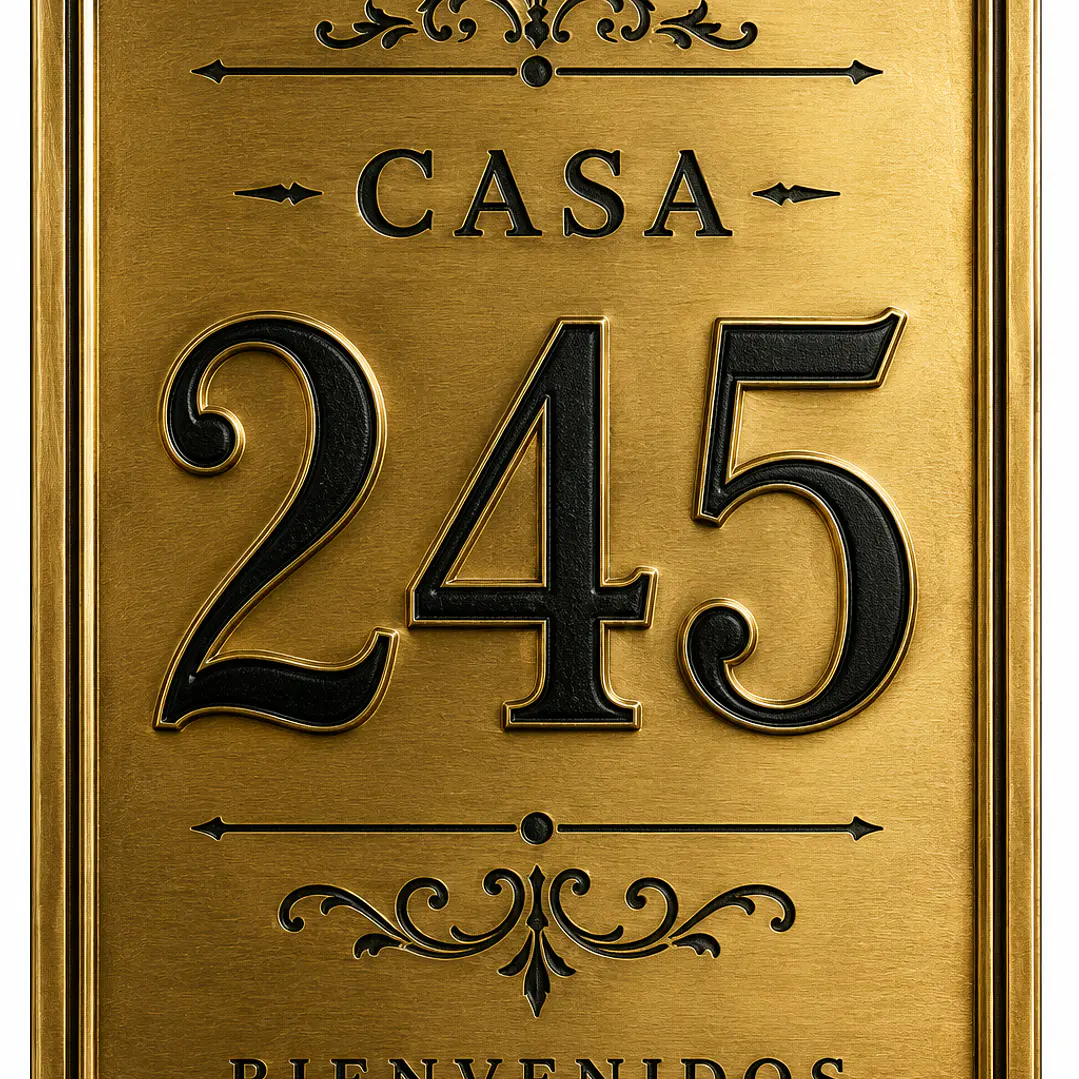 Placa Metálica Decorativa para Número de Casa 20x30 cm personalizable 5