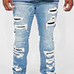 Jeans Fashion Nova Cuff Me Stacked Skinny Flared – Medium Wash | Talla 34 - Miniatura 2