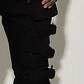 Jeans Fashion Nova I Be Strappy Stacked Skinny Flare – Negro | Talla 32 - Miniatura 4