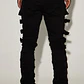 Jeans Fashion Nova I Be Strappy Stacked Skinny Flare – Negro | Talla 32 - Miniatura 5