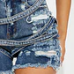 Short Denim Fashion Nova What Comes Next Strappy Stretch – Medium Wash | Talla 38 (Chile) - Miniatura 3