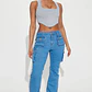💙👖 Jeans Fashion Nova Late Nights Mid Rise Cargo Flare – Medium Blue Wash | Talla 40 (Chile) 👖💙 - Miniatura 1