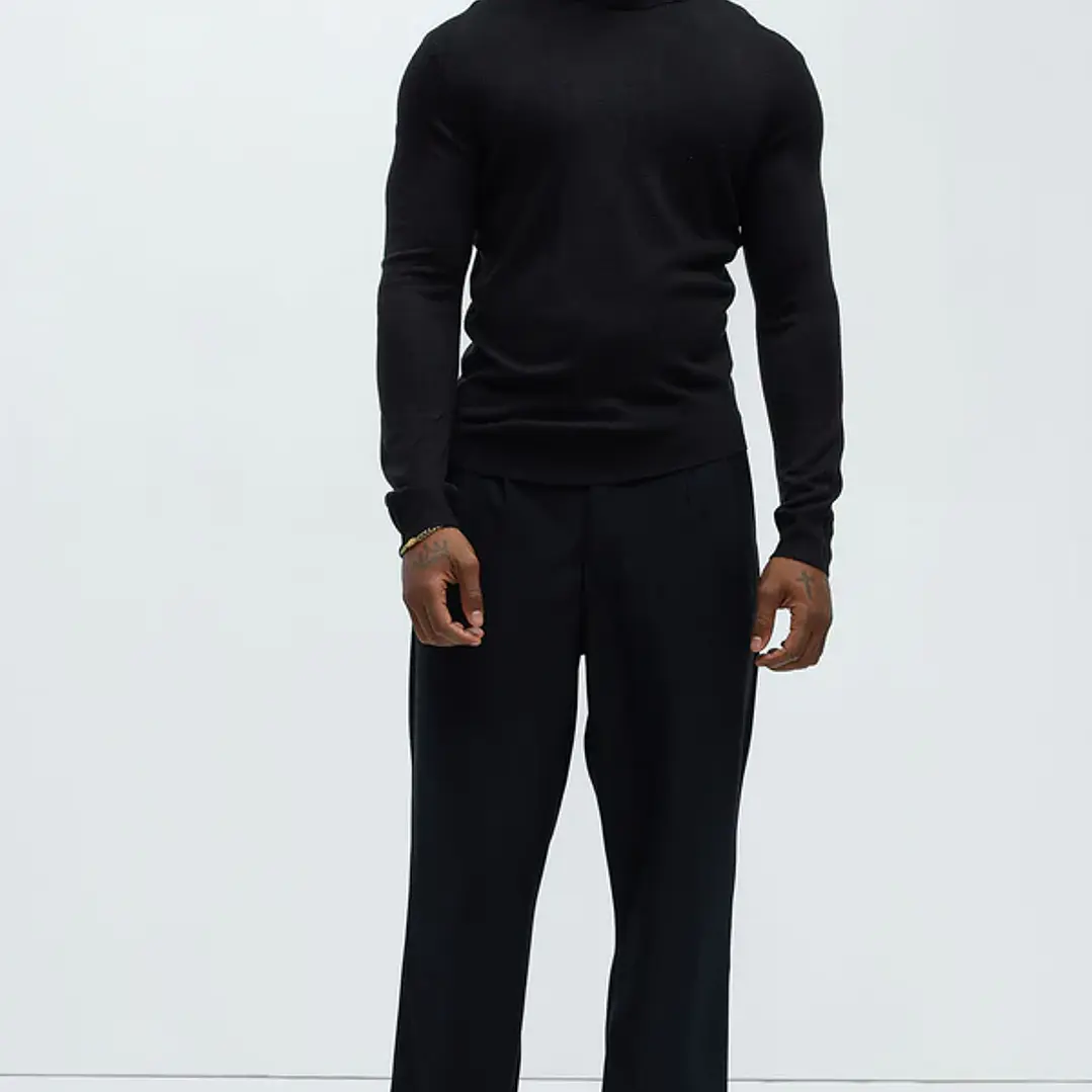 Sweater Fashion Nova DeAngelo Turtleneck – Negro | Talla XL 2