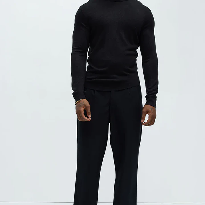 Sweater Fashion Nova DeAngelo Turtleneck – Negro | Talla XL 2