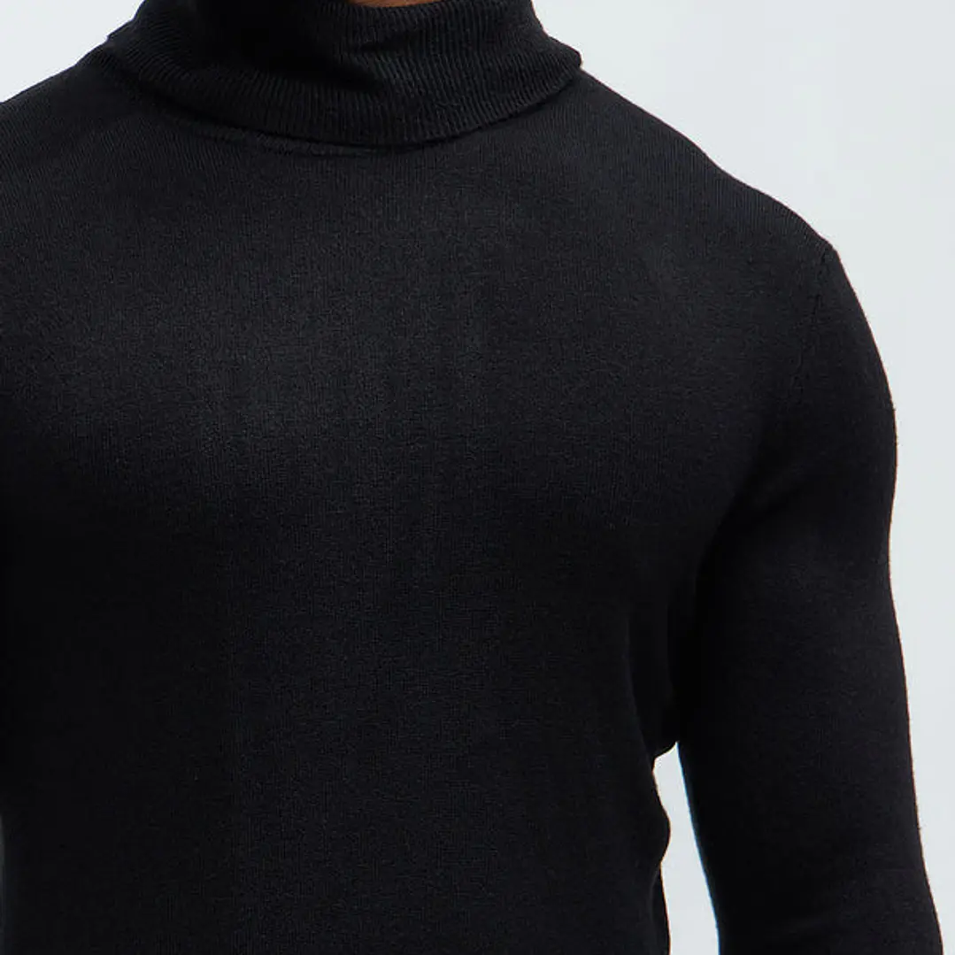 Sweater Fashion Nova DeAngelo Turtleneck – Negro | Talla XL 3