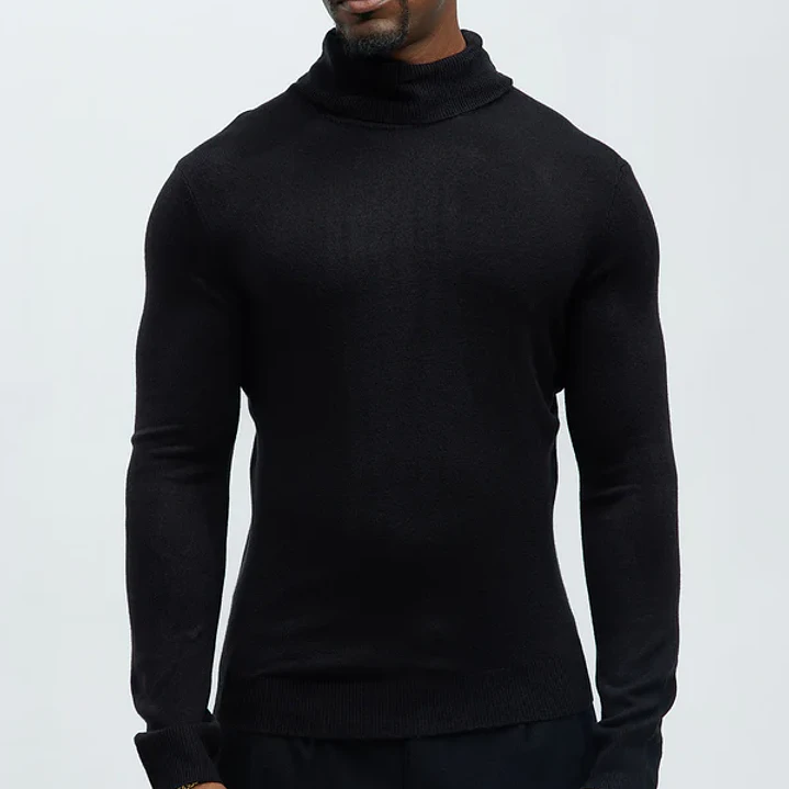 Sweater Fashion Nova DeAngelo Turtleneck – Negro | Talla XL 1