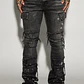 Jeans Fashion Nova Side Snap Cargo Stacked Skinny Flare – Black Wash | Talla 42 - Miniatura 3