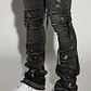 Jeans Fashion Nova Side Snap Cargo Stacked Skinny Flare – Black Wash | Talla 42 - Miniatura 4