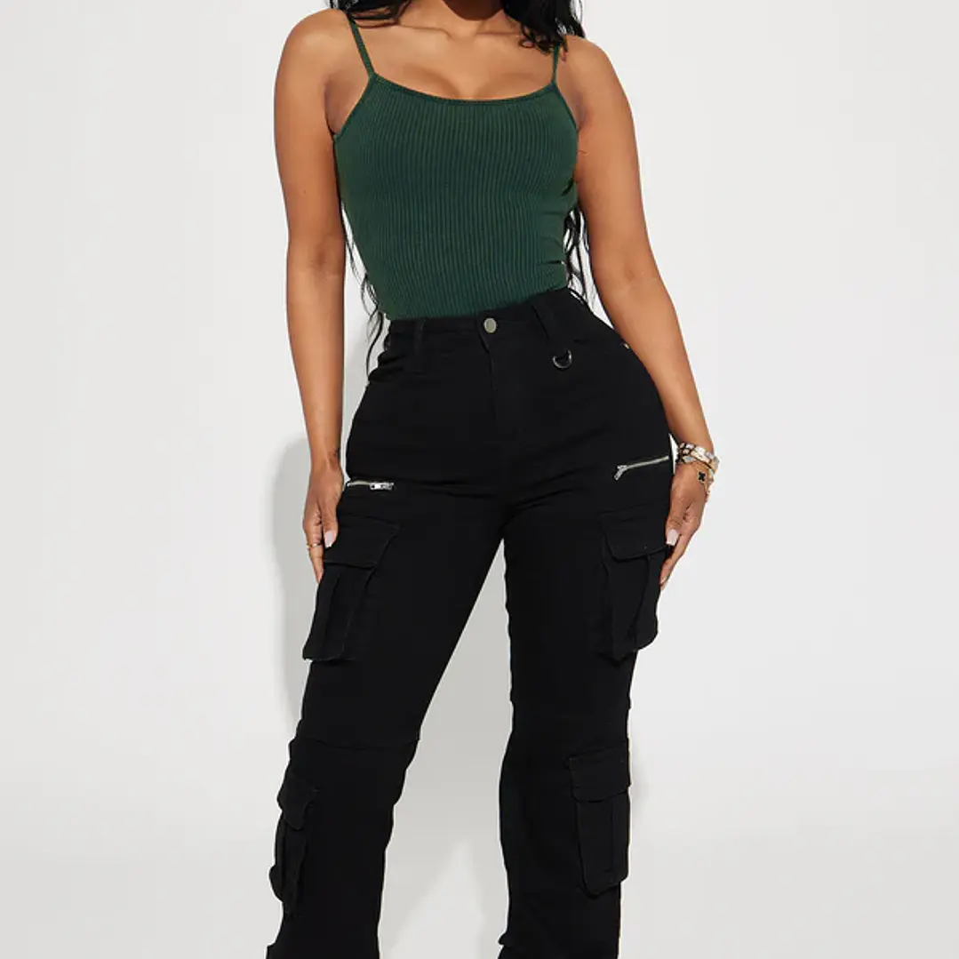Jeans Fashion Nova City Streets Stretch Cargo – Negro | Talla 42 (Chile) 1