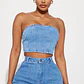 💙✨ Conjunto Fashion Nova Nathalia Pant Set – Medium Wash | Talla S ✨💙 - Miniatura 3