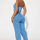 💙✨ Conjunto Fashion Nova Nathalia Pant Set – Medium Wash | Talla S ✨💙 - Miniatura 4