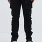 🖤👖 Jeans Fashion Nova Three Cargo Stacked Skinny Zipper Flare – Negro | Talla 32 👖🖤 - Miniatura 2