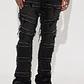 Jeans Fashion Nova About Fray Stacked Skinny Flare – Black Wash | Talla 42 👖🖤 - Miniatura 2