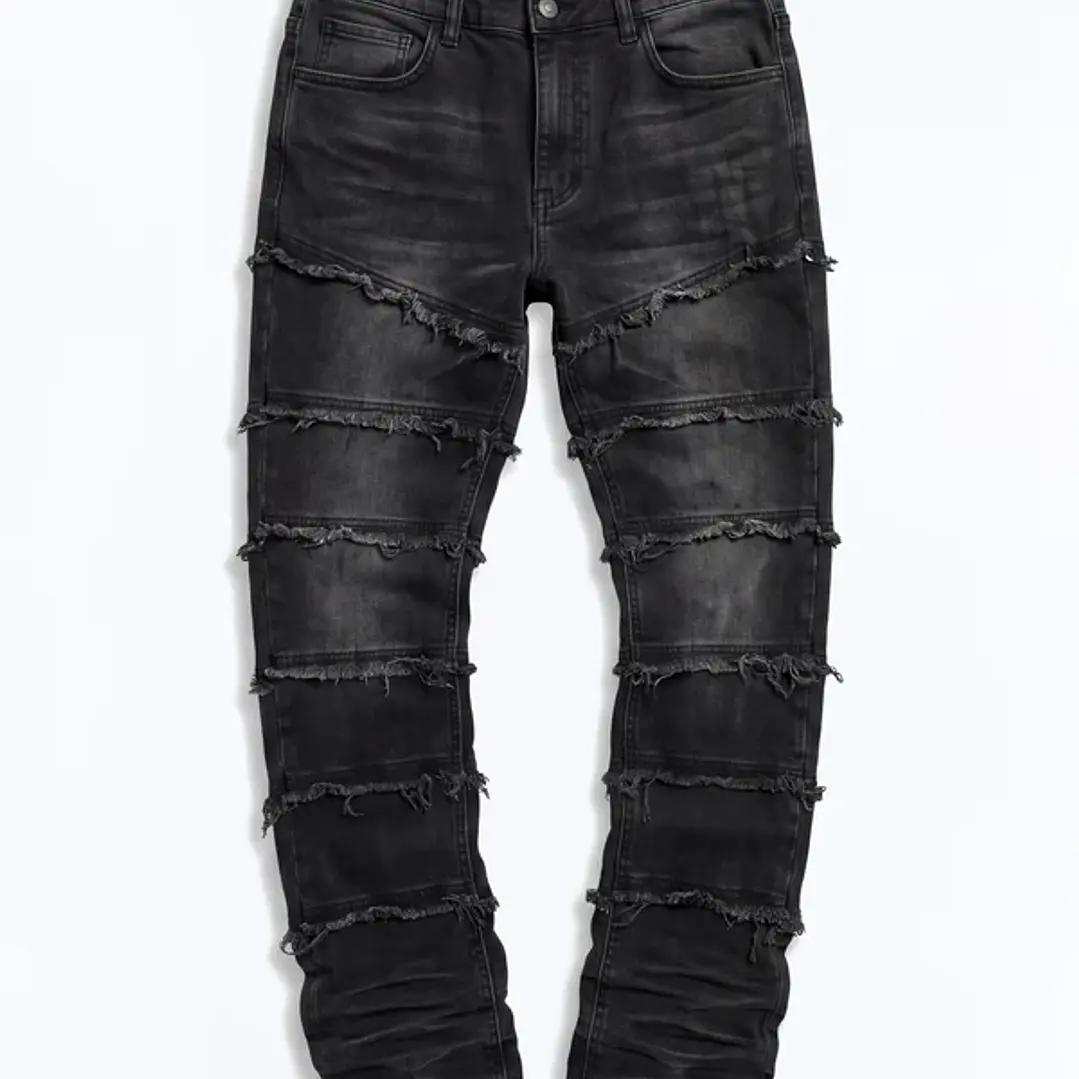 Jeans Fashion Nova About Fray Stacked Skinny Flare – Black Wash | Talla 42 👖🖤 5
