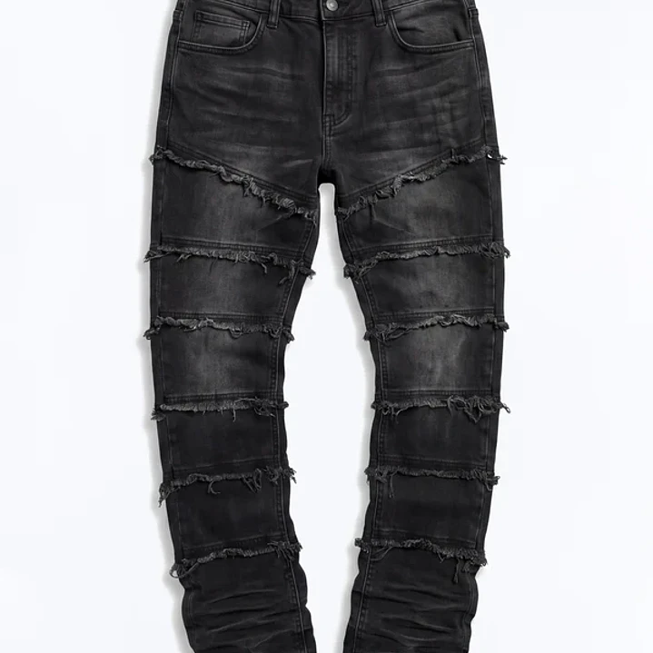 Jeans Fashion Nova About Fray Stacked Skinny Flare – Black Wash | Talla 42 👖🖤 5