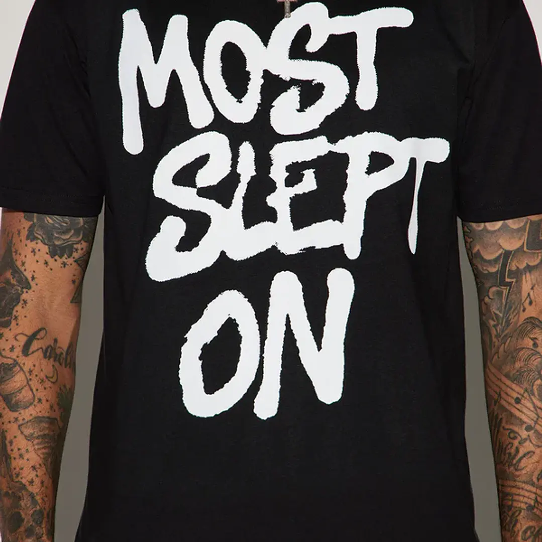 Polera Fashion Nova Most Slept On Short Sleeve Tee – Negra | Talla XL 3