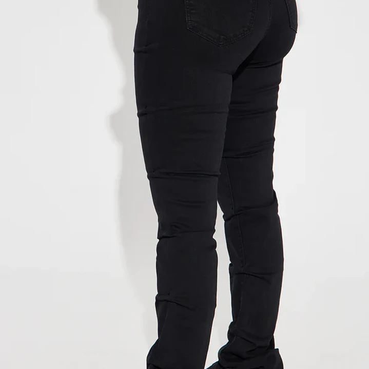 Jeans Fashion Nova See Me High Rise Stacked Straight Leg – Negro | Talla 34 (Chile) 3