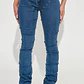 Jeans Fashion Nova See Me High Rise Stacked Straight Leg – Medium Blue Wash | Talla 32 (Chile) - Miniatura 1