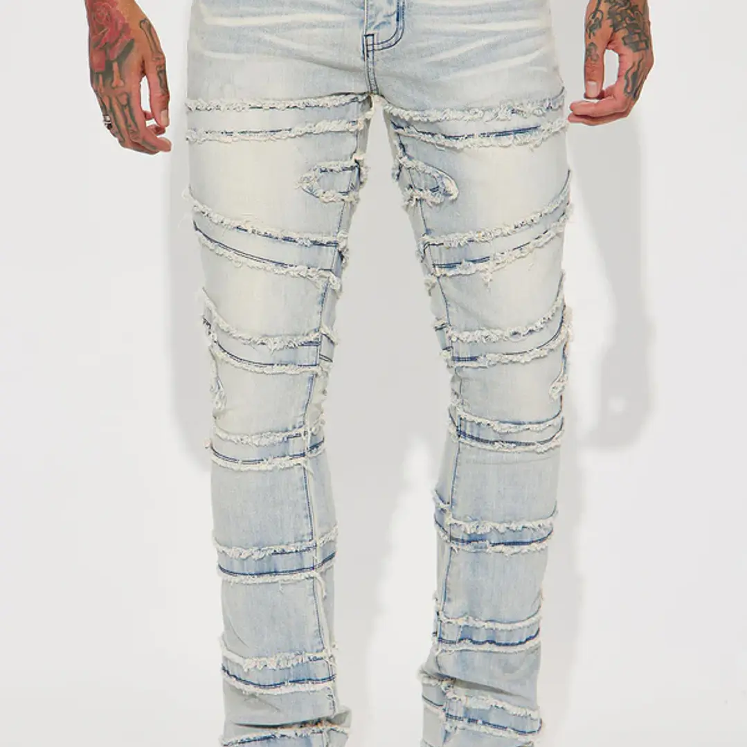 Jeans Fashion Nova About Fray Stacked Skinny Flare – Light Wash | Talla 30 4