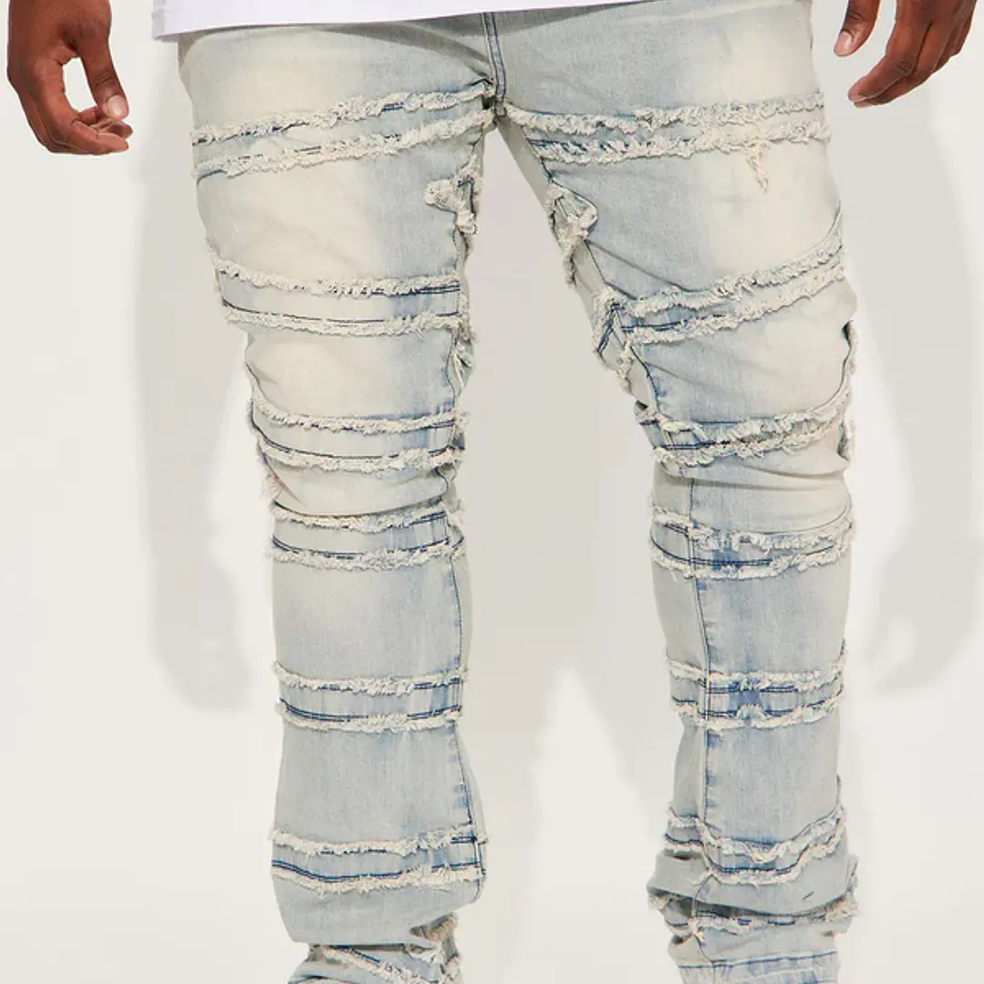 Jeans Fashion Nova About Fray Stacked Skinny Flare – Light Wash | Talla 30 5